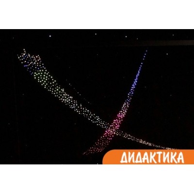 Потолок ЗВЁЗДНОЕ НЕБО. Анимационный фибероптический эффект МЕТЕОРИТЫ