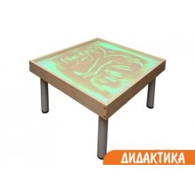 Столик на ножках для рисования песком РАДУГА. Подсветка RGB.