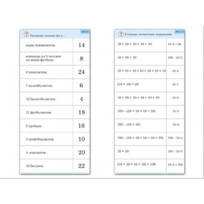 Комплект карточек (10) "Обучающий калейдоскоп. Умножение на 2, 5 и 10"