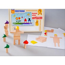 Игровой набор Фребеля "Конструктор деревянный без соединений-3" (Серия "Эксперимент")