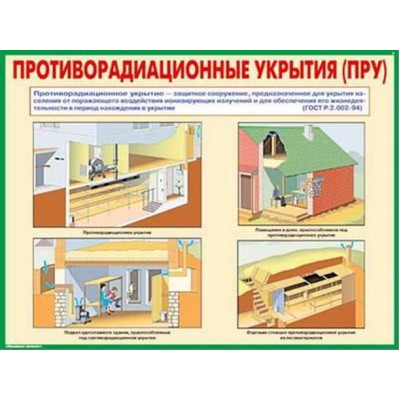 Плакаты "Защитные сооружения гражданской обороны" (10 шт. 30*41)