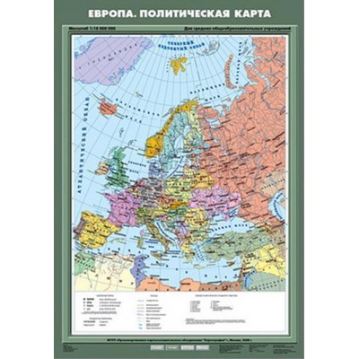 Учебн. карта "Европа. Политическая карта" 70х100
