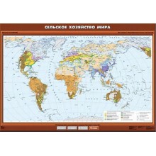 Учебн. карта "Сельское хозяйство мира" 100х140
