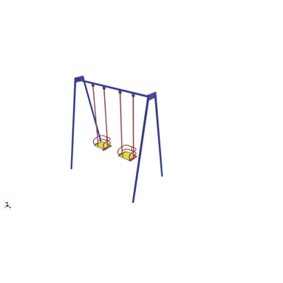 Качели 2 местн.маятниковые, жесткая подвеска, 1, 8х1, 7х2, 1