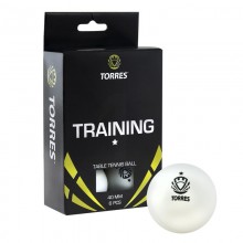 Мяч для настол. тенниса TORRES Training 1*, арт.TT0016, диам. 40 мм, цвет белый, в упаковке 6 шт.