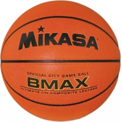 Мяч баскет. трен. MIKASA BMAX р. 7, для игры в зале и на улице, композитная синт. кожа (полиуретан) , бутиловая камера, армированная нейлоновой нитью, клееный, 8 панелей, корич-оранж-черн