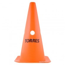 Конус тренировочный TORRES арт. TR1009, высота 30 см, с отверстиями для штанги TORRES, пластмасса, оранжевый