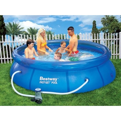 Бассейн круглый надувной Bestway 57109 (ф-тр 58145, к-дж 58093) р305х76см, 3638л