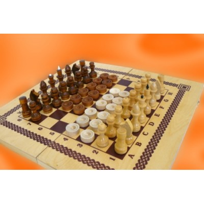 Игра два в одном (шашки, шахматы)