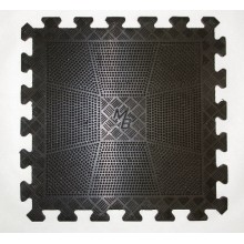 Коврик резиновый, чёрный, толщина 12 мм (400х400)