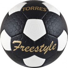 Мяч футб. TORRES Freestyle арт.F30135, р.5, 32 панели. PU, 4 подкл. слоя, ручная сшивка, черно-бронзовый