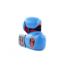Перчатки бокс. (нат.кожа) Jabb JE-2010L синий/красный