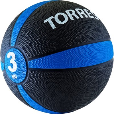 Медицинбол TORRES 3 кг, резина, диаметр 21, 9 см