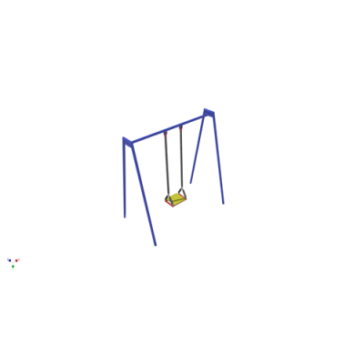 Качели 1 местные (КЧ 003) , цепные, высокие 1, 2х2х2
