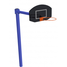 Стойка баскетбольная уличная (щит фанера влагостойкая 21мм овал односторонний с регулировкой положения высоты щита.)