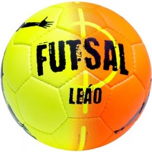 Мяч футзал. SELECT Futsal Leao арт. 855615-556, р.4, глянц. ПВХ, бут.кам, руч.сш, жел-оранж-чер