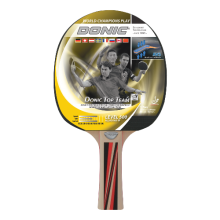 Ракетка для настол. тенниса Donic TOP Teams 500,арт. 725043, для любителей, одобренная ITTF накладка Schildkrot Prestige с губкой толщиной 1, 7 мм, пятитислойное основание Donic, коническая ручка