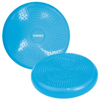 Платформа для пилатеса массажная TORRES , арт.YL0011, PVC, диам. 33 см, двухсторонняя массажная поверхность, голубой