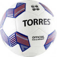 Мяч футбольный TORRES EURO2016 France арт.F30495, р.5, 28 п.TPU, 2 подкл. сл, маш.сш., бел-син-крас