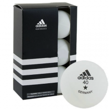 Мяч для настол. тенниса Adidas Training 1*, арт.AGF-12720,диам. 40 мм, цвет белый, в упаковке 6 шт.