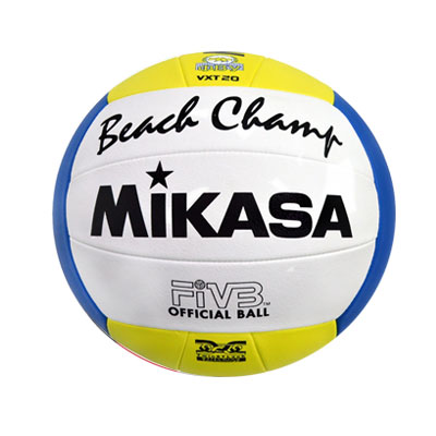 Мяч для пляж.вол.трен. MIKASA VXT20 , р.5, репл.VLS200-офиц.мяча FIVB до 2008 г., мягк.синт.кожа (ПУ) , 18 пан, маш.сшивка, бут.кам, армиров.нейлон.нитью, бел-гол-салат.