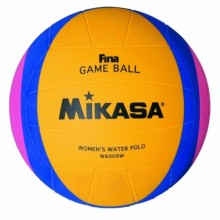 Мяч для водного поло профес. MIKASA W6009W FINA Approved, резина, разм. женский, желто-сине-розовый. Новая расцветка офиц. мяча FINA.