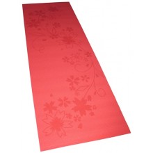 Коврик для фитнеса и йоги Alonsa FM-05 PVC красный с принтом р180х60х0,8см (с чехлом)
