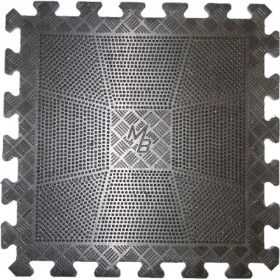 Коврик резиновый, чёрный, толщина 20 мм (400х400)