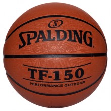 Мяч баскетбольный SPALDING TF-150 Performance р.6, арт.73-954z, резина, коричнево-черный