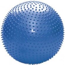 Мяч массажный TORRES , арт.AL100265, диам. 65 см, мяч для тренировок, эласт. ПВХ, макс. нагрузка до 300 кг, для люб. пов-тей, в комплекте с насосом, синий цвет