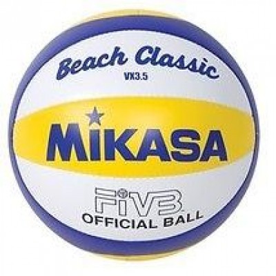 Мяч волейб. сувенирный MIKASA VX3.5 , р.1, диам. 15 см, синт. кожа ПВХ, маш. сшивка, бутиловая камера, 10 панелей, бело-желто-синий
