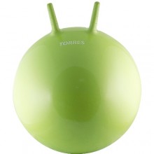Мяч-попрыгун TORRES , арт.AL100465, с ручками, диам. 65 см, эласт. ПВХ, с насосом, зеленый