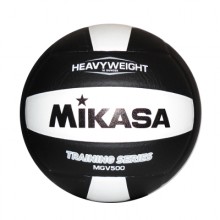 Мяч волейб. трен. MIKASA MGV500-WBK , р.5, утяжеленный - вес 445-465 г, синт.кожа (ПУ) , 18 панелей, бутиловая камера, нейлоновый корд, клееный, бело-черный