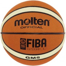 Мяч баск. MOLTEN BGM5X р.5, FIBA Appr, синт.кожа (ПУ) , 12 пан, бут.кам, нейл.корд, кор-жел-чер