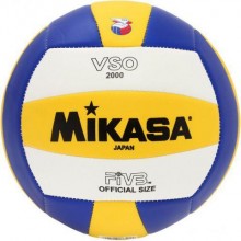 Мяч волейб. любит. MIKASA VSO2000 , р.5, синт. кожа (ПВХ) , маш. сшивка, 18 панелей, бутиловая камера, бел-жел-син