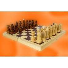 Шахматы обиходные лакированные с доской 290*145*38