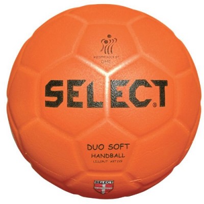 Мяч для пляж. гандбола матч. SELECT Duo Soft Beach арт.842008-135, Senior (р.3) , для тренир. и игр проф.игроков, оф. мяч для пляж.ганд. Фед.гандб. Даниии, вспенен. резина с обраб. против прилип.песка и проскальз, литой, 32 панели, оранжевый