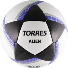 Мяч футб. TORRES Alien WHITE арт.F30305W, р.5, 32 панели. TPU, 1 подкл. слой, машинная сшивка, бело-черно-фиолетовый