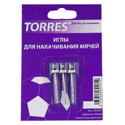 Иглы для насоса TORRES , арт.SS5001, уп. 3 шт, внутр. диаметр 3 мм, внешний 5 мм, сталь