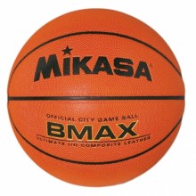 Мяч баскет. трен. MIKASA BMAX-C р.6, для игры в зале и на улице, композитная синт. кожа (полиуретан) , бутиловая камера, армированная нейлоновой нитью, клееный, 8 панелей, корич-оранж-черн