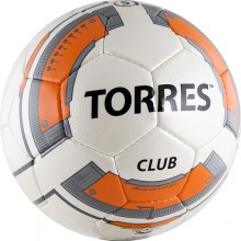Мяч футб. TORRES Club арт.F30035, р.5, 32 панели. PU underglass, 4 подкл. слоя, ручная сшивка, беж-оранж-серголубой