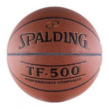 Мяч баскетбольный SPALDING TF-500 Performance р.6, арт.74-530z, полиуретан-композит, коричнево-черный