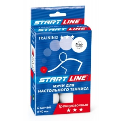 Мяч для настольного тенниса Start Line Training 3* (белый)