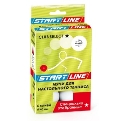 Мяч для настольного тенниса Start Line Club Select 1* (белый)