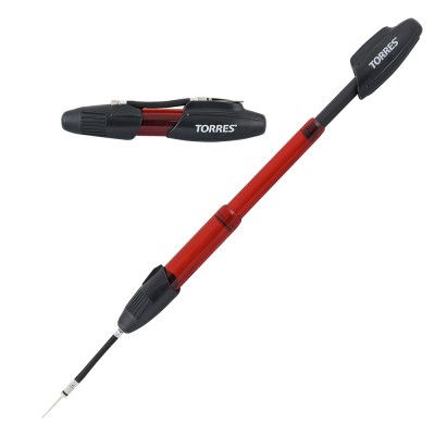 Насос двухкамерный TORRES Double Barrel , арт.SS1003, длина 21 см, при вытянут.поршне 47 см, дополн.резервуар для закачиваемого воздуха - 80% выше эффективность по сравн.с обычным насосом, игла для накачивания и гибкий шланг, упак.-блистер, крас-чер