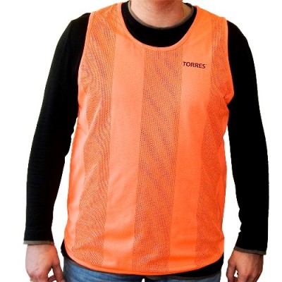 Манишка TORRES двухсторонняя, арт.TR11045O/G, р.Senior (48-50,на 52 подходит, но на стройного человека) , тренировочная, полиэстер.сетка - mesh, оранжево-зеленая